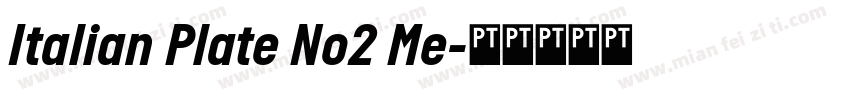 Italian Plate No2 Me字体转换
